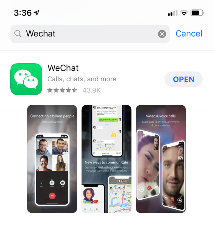 wechat tienda de aplicaciones